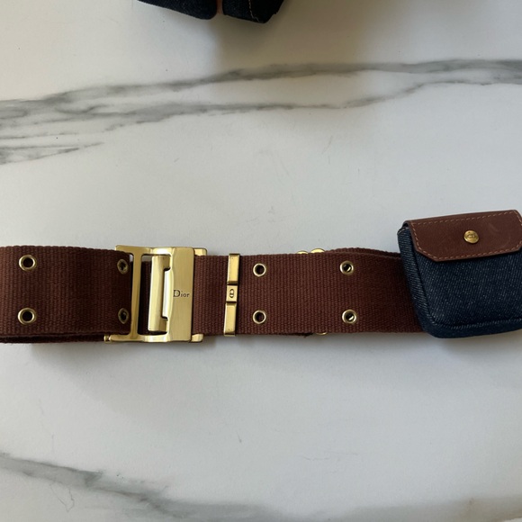 Christian Dior Galliano Denim Street Chic Columbus Bag + Pouches + Belt . - Picture 10 of 13